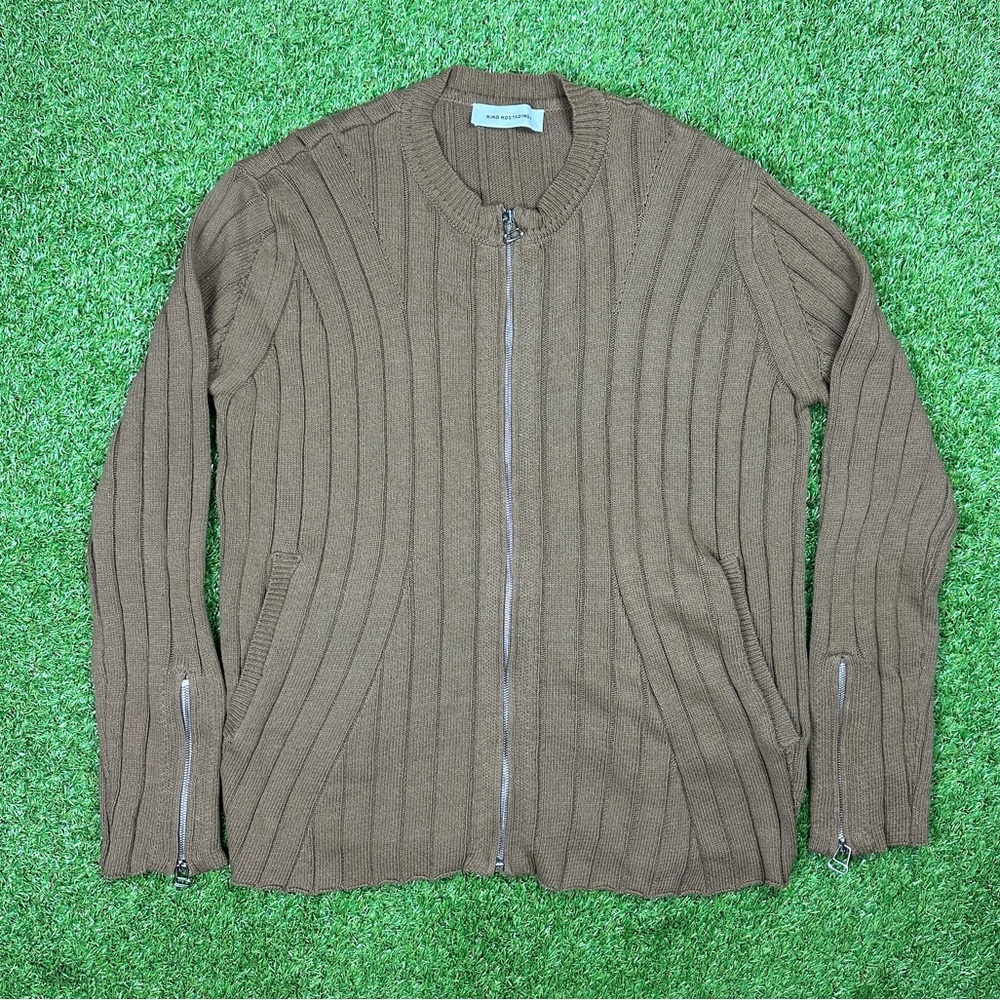 Kiko Kostadinov Harkman Knit Zip Cardigan in Brown size IT 48 Used
